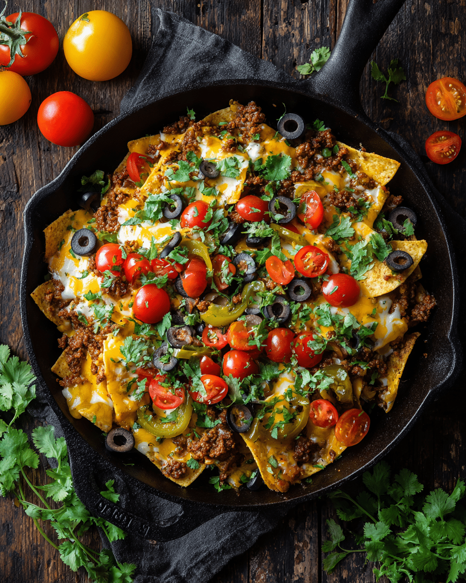 Banana Pepper Nacho Skillet
