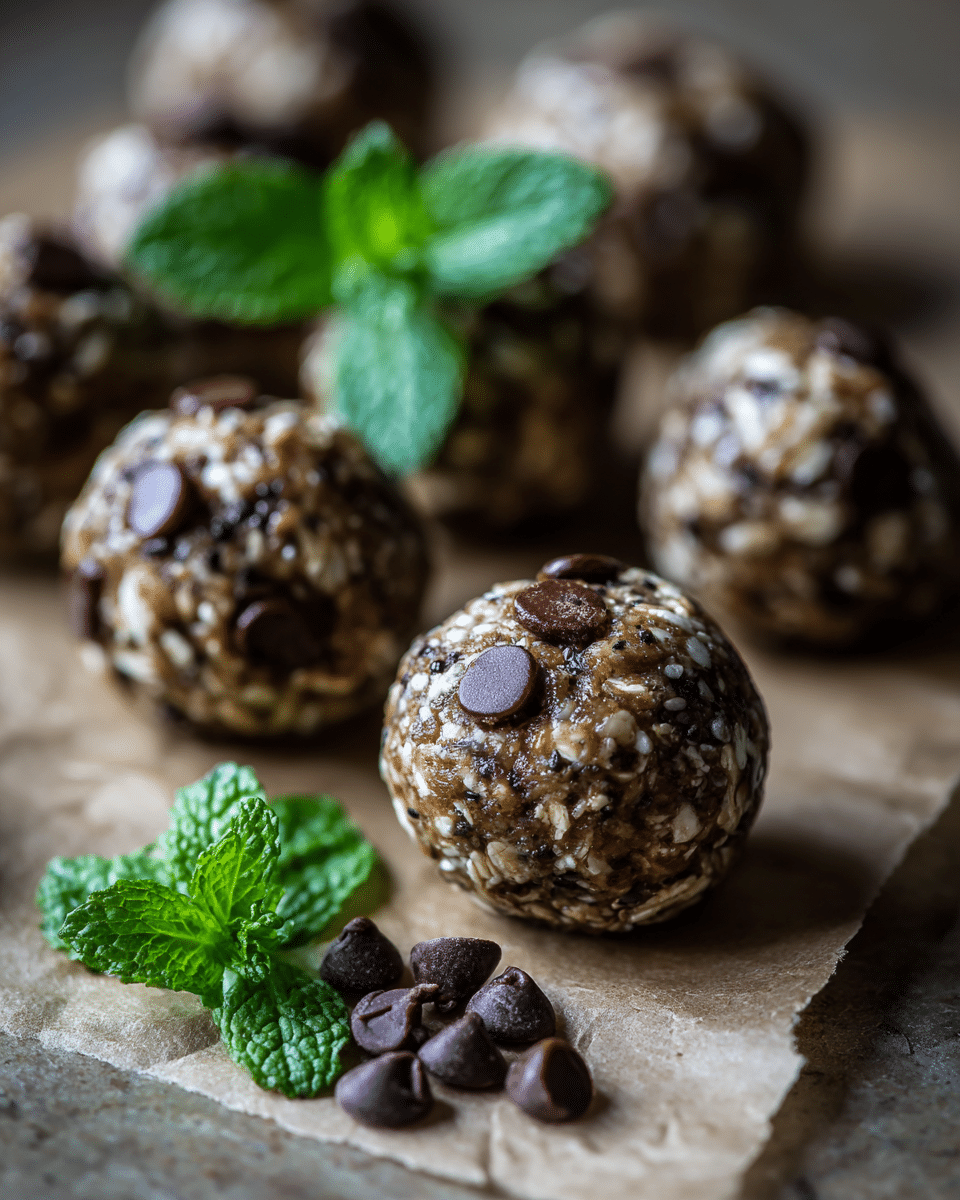 Mint Chocolate Protein Bites