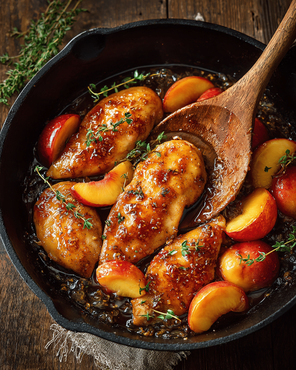 Honey Glazed Peach Chicken