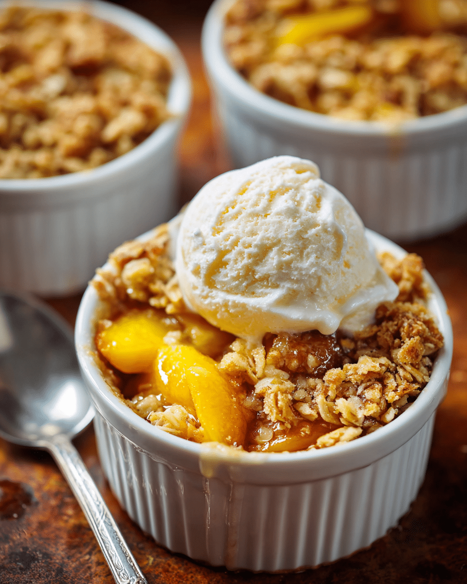 Cinnamon Peach Crumble Cups