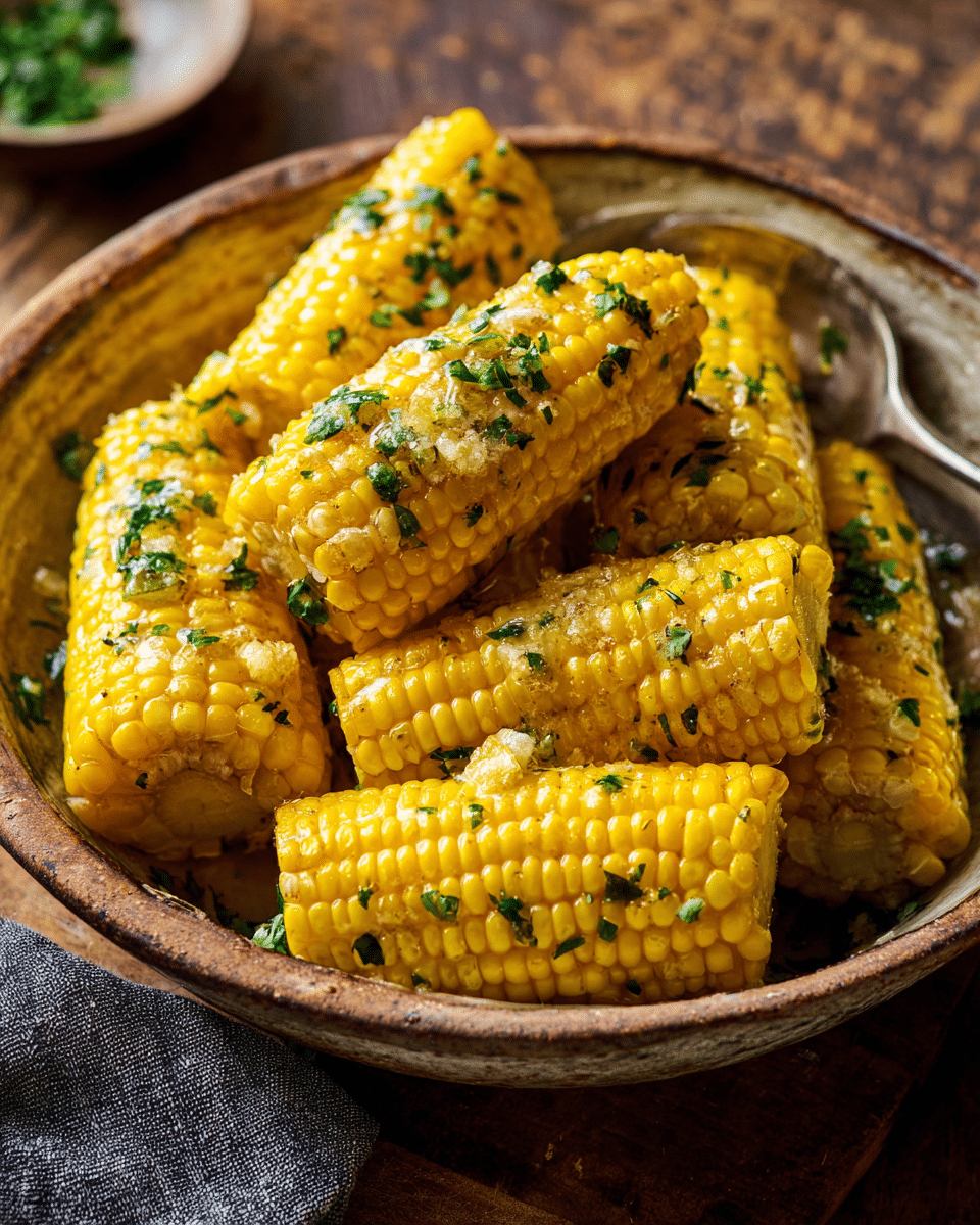 Garlic Butter Corn Delight – Crockpot Side Dish