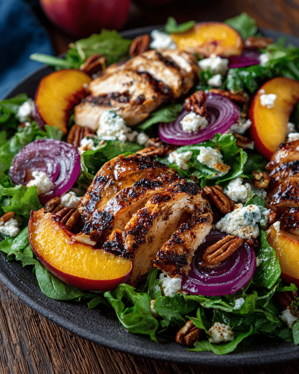 Grilled Peach Chicken Salad