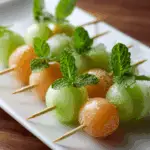 Mint & Melon Skewer Snacks