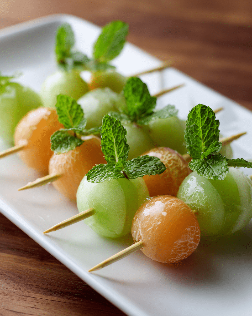 Mint & Melon Skewer Snacks