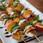 Easy Fresh Peach Caprese Skewers
