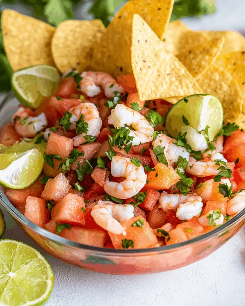 Watermelon & Shrimp Ceviche