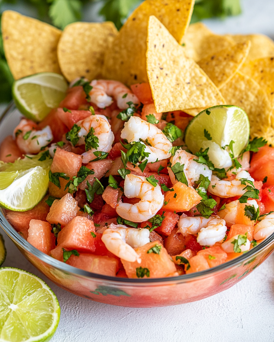 Watermelon & Shrimp Ceviche