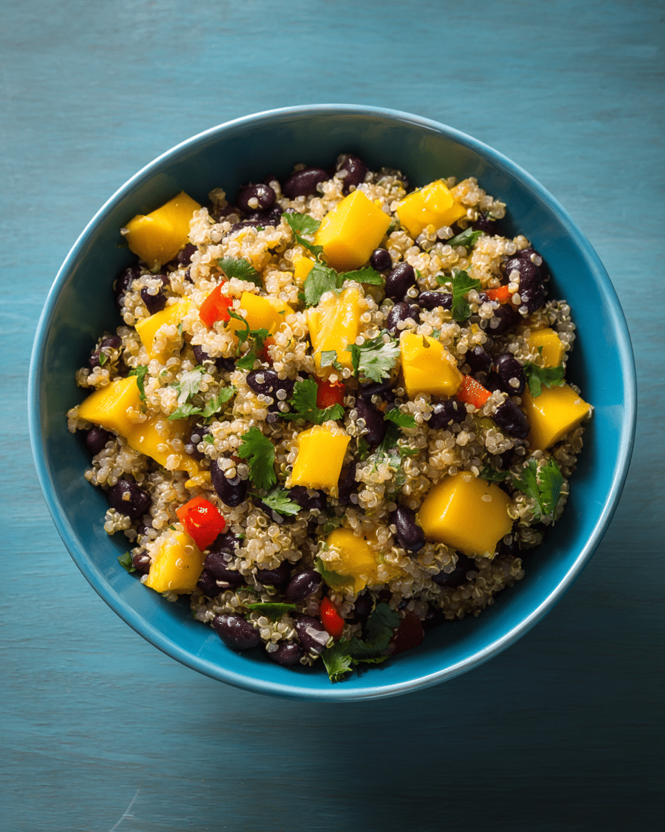Mango Black Bean Quinoa Salad