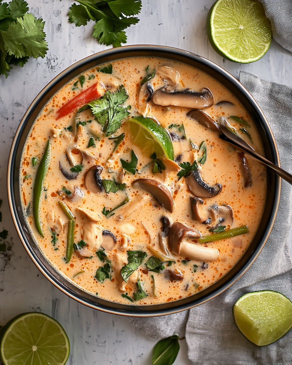 Easy Thai Coconut Chicken Soup (Tom Kha Gai)