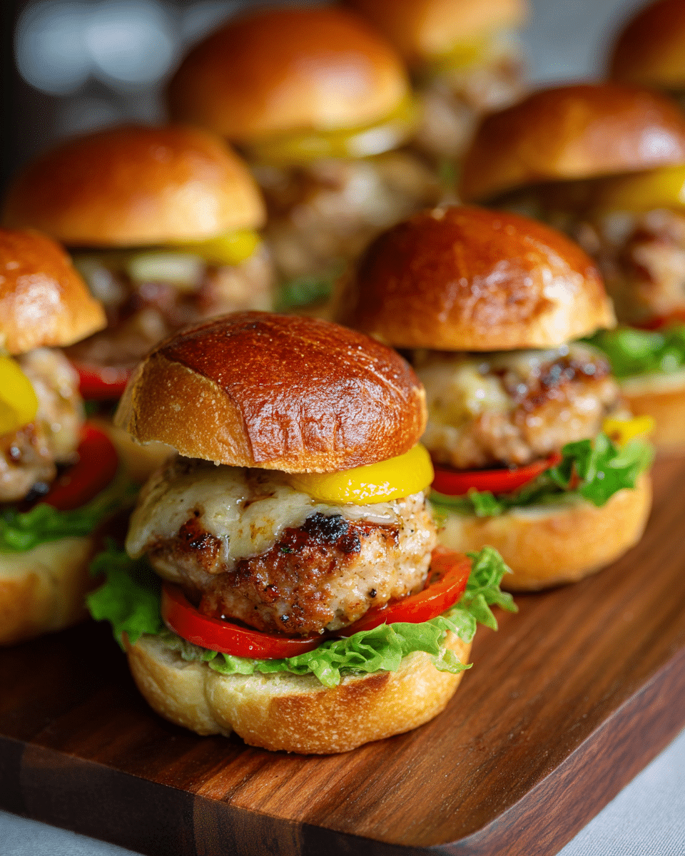 Banana Pepper Turkey Sliders – Game Day Hit