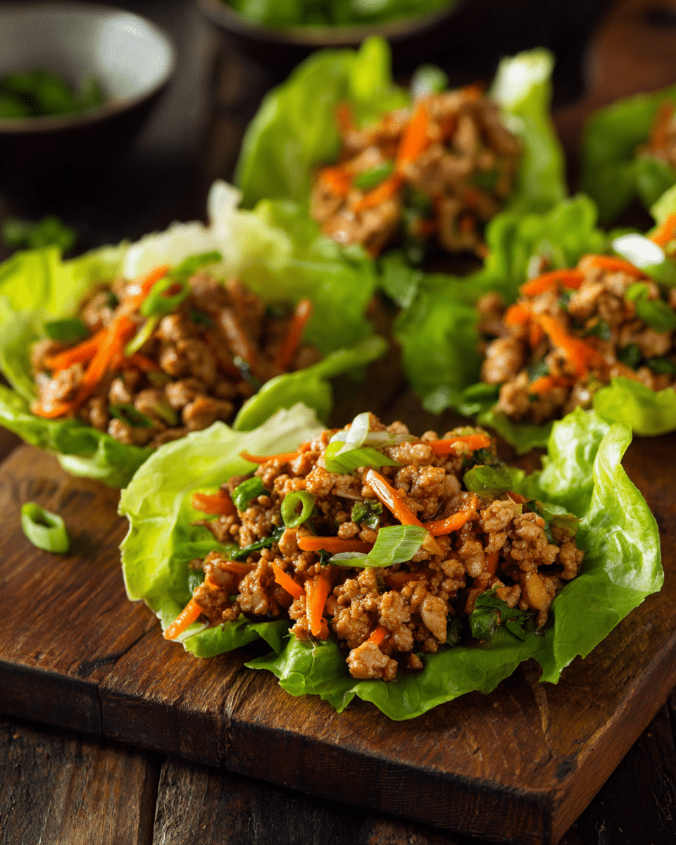 Turkey Lettuce Wraps with Asian Sauce