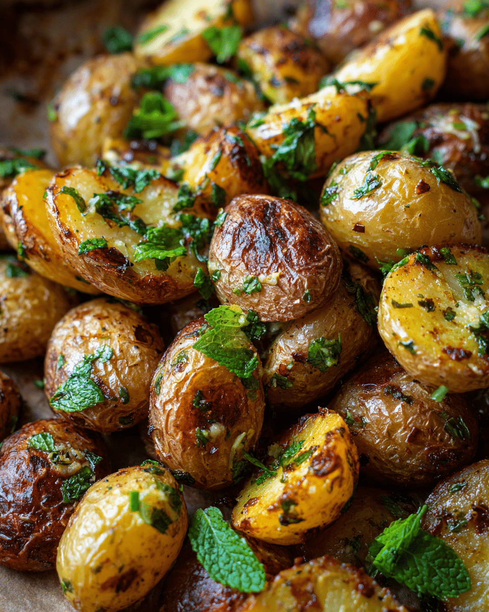 Mint Butter Roasted Potatoes