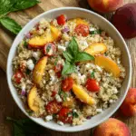 Peach Basil Quinoa Salad