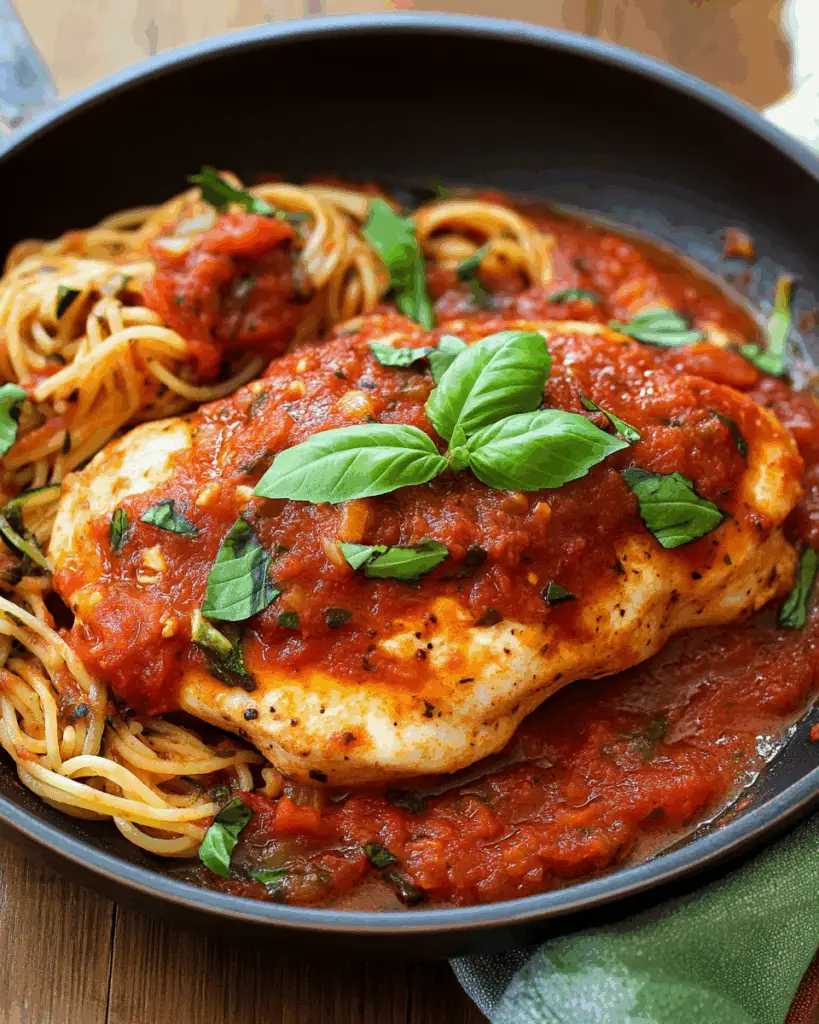 Chicken Breast with Tomato Basil Sauce