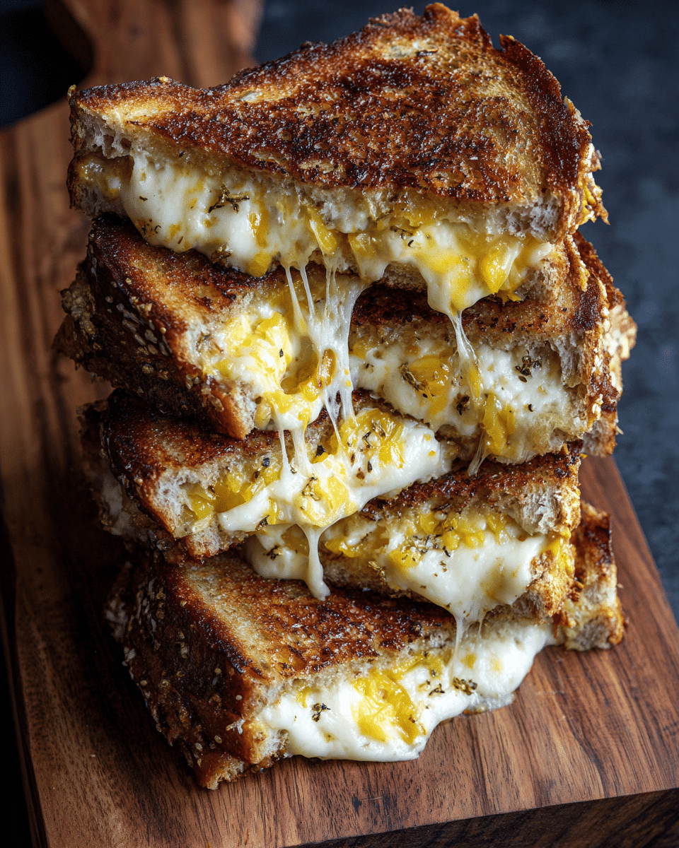 Grilled Banana Pepper Cheese Melts