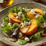 Roasted Peach & Goat Cheese Salad