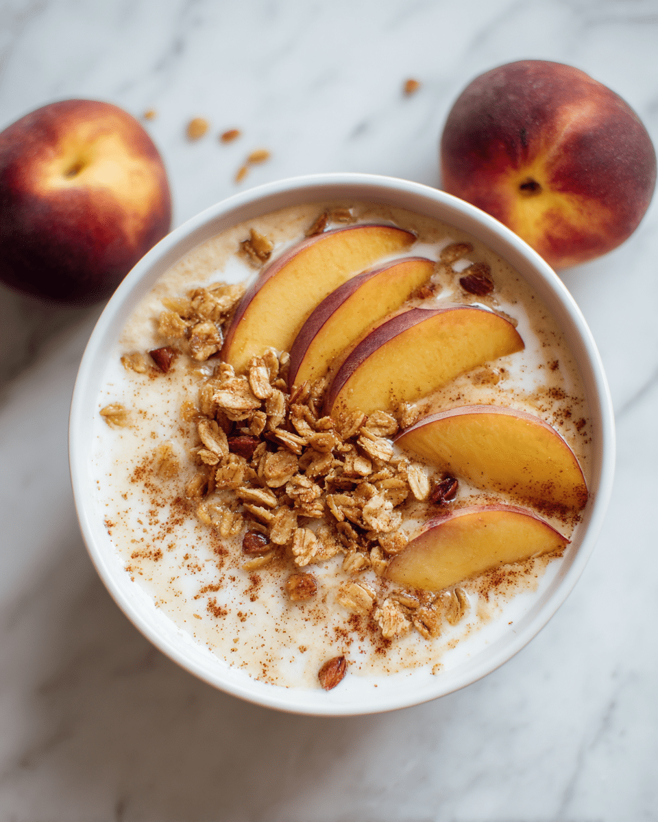 Peach Cobbler Smoothie Bowl