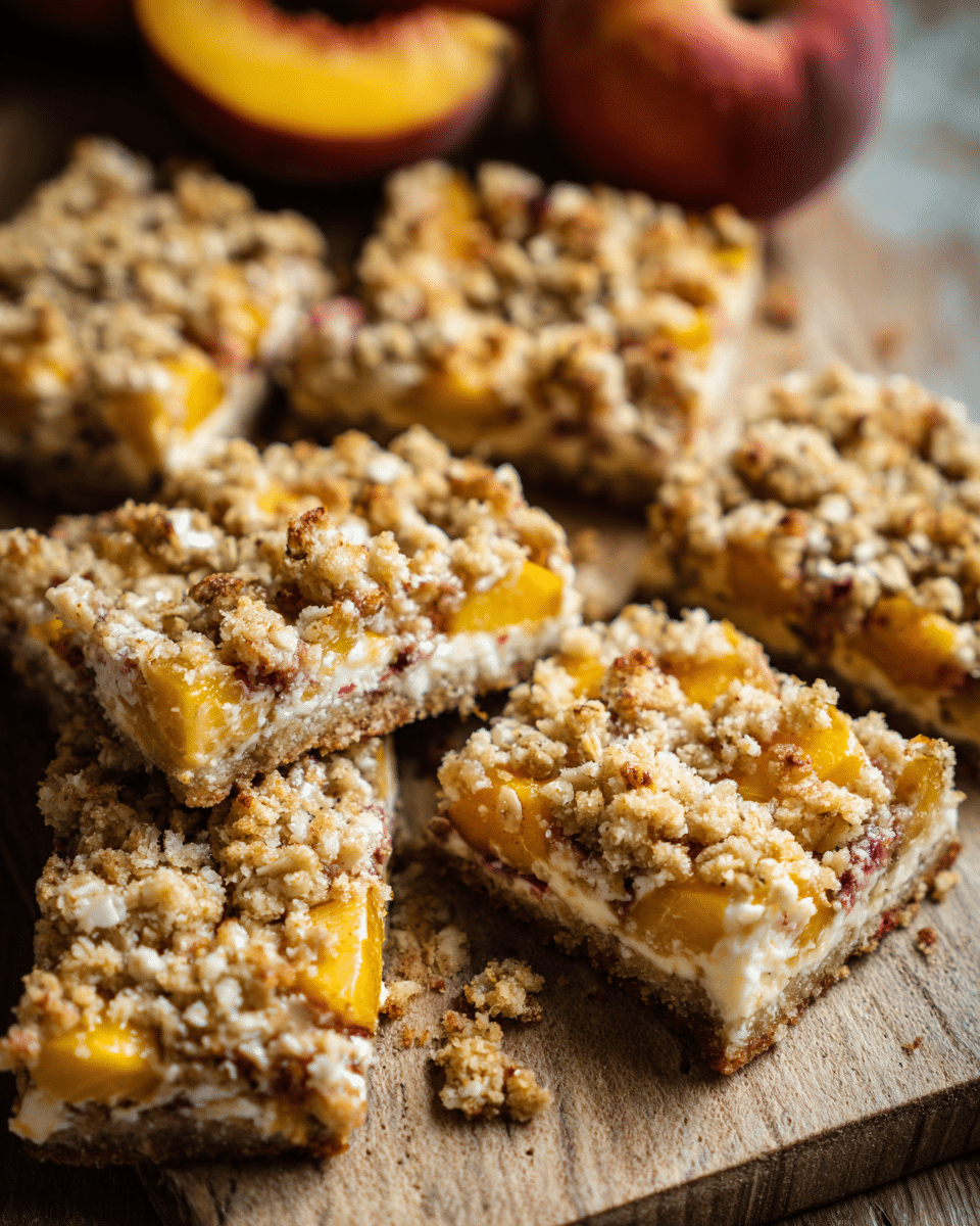 Peaches And Cream Breakfast Bars – Soft, Chewy, And Sweet