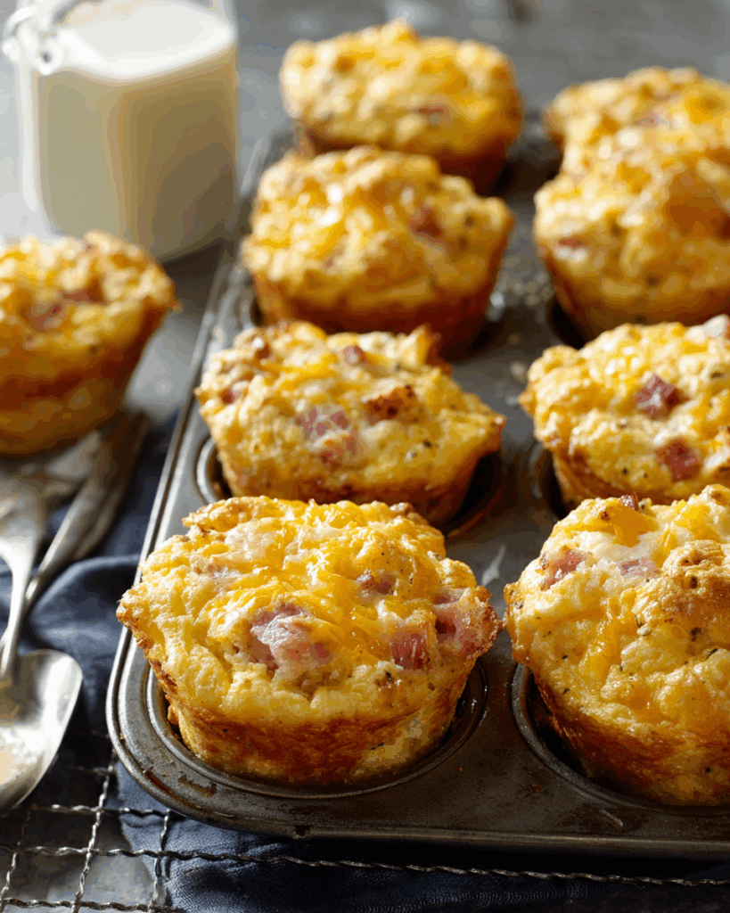 Ham & Cheese Breakfast Muffins – A Savory, Protein-Packed Back to School Breakfast