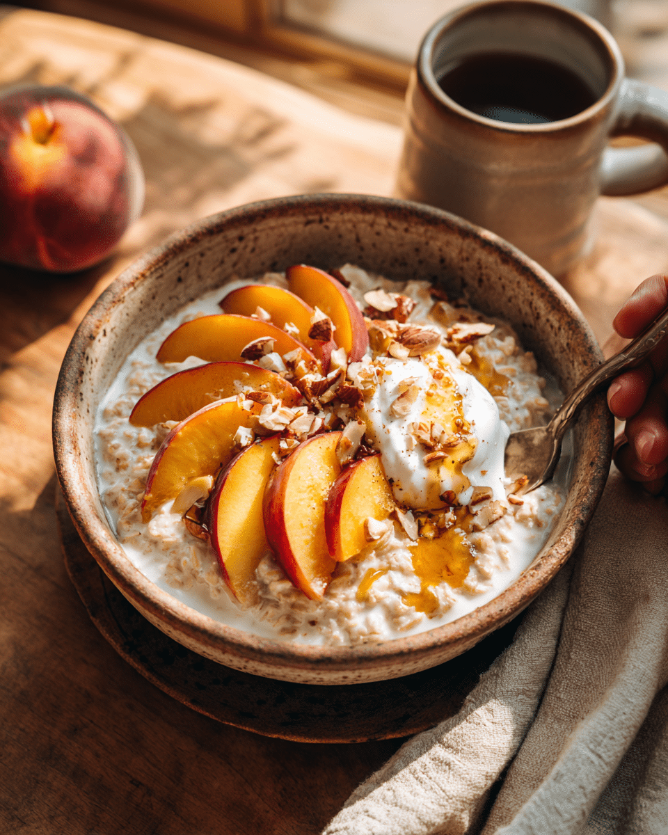 Peaches And Cream Oatmeal
