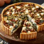Creamy Spinach & Feta Quiche – Mediterranean-Inspired Delight