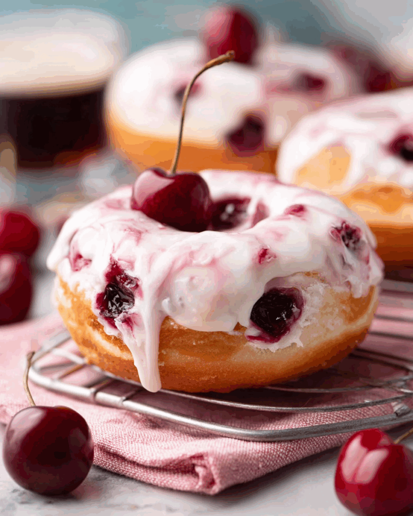 Baked Cherry Donuts – Soft, Glazed, And Oven-Friendly