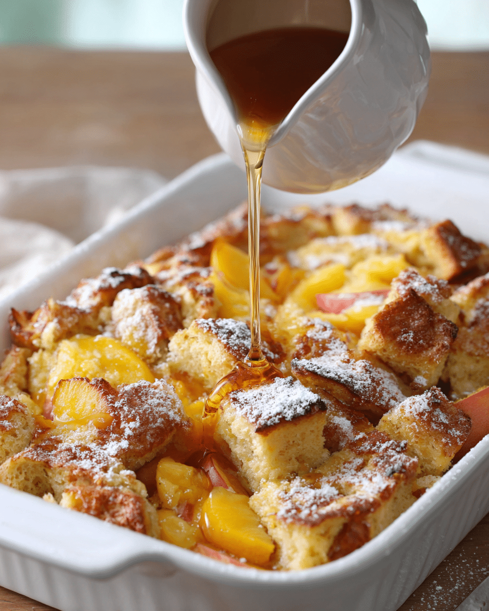 Baked Peach French Toast – Sweet Make-Ahead Breakfast