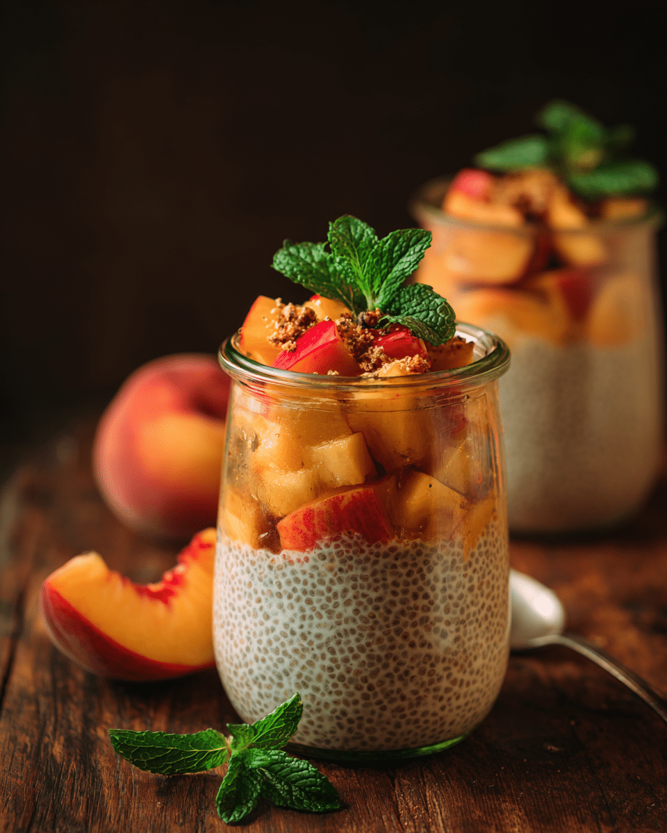 Peach Chia Pudding – Overnight Breakfast With A Fruity Kick