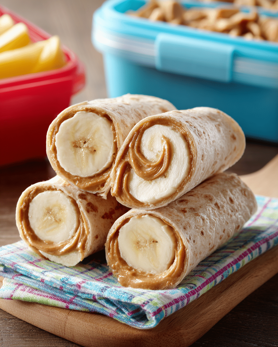 Peanut Butter Banana Roll-Ups – A Sweet & Easy Back to School Lunchbox Treat