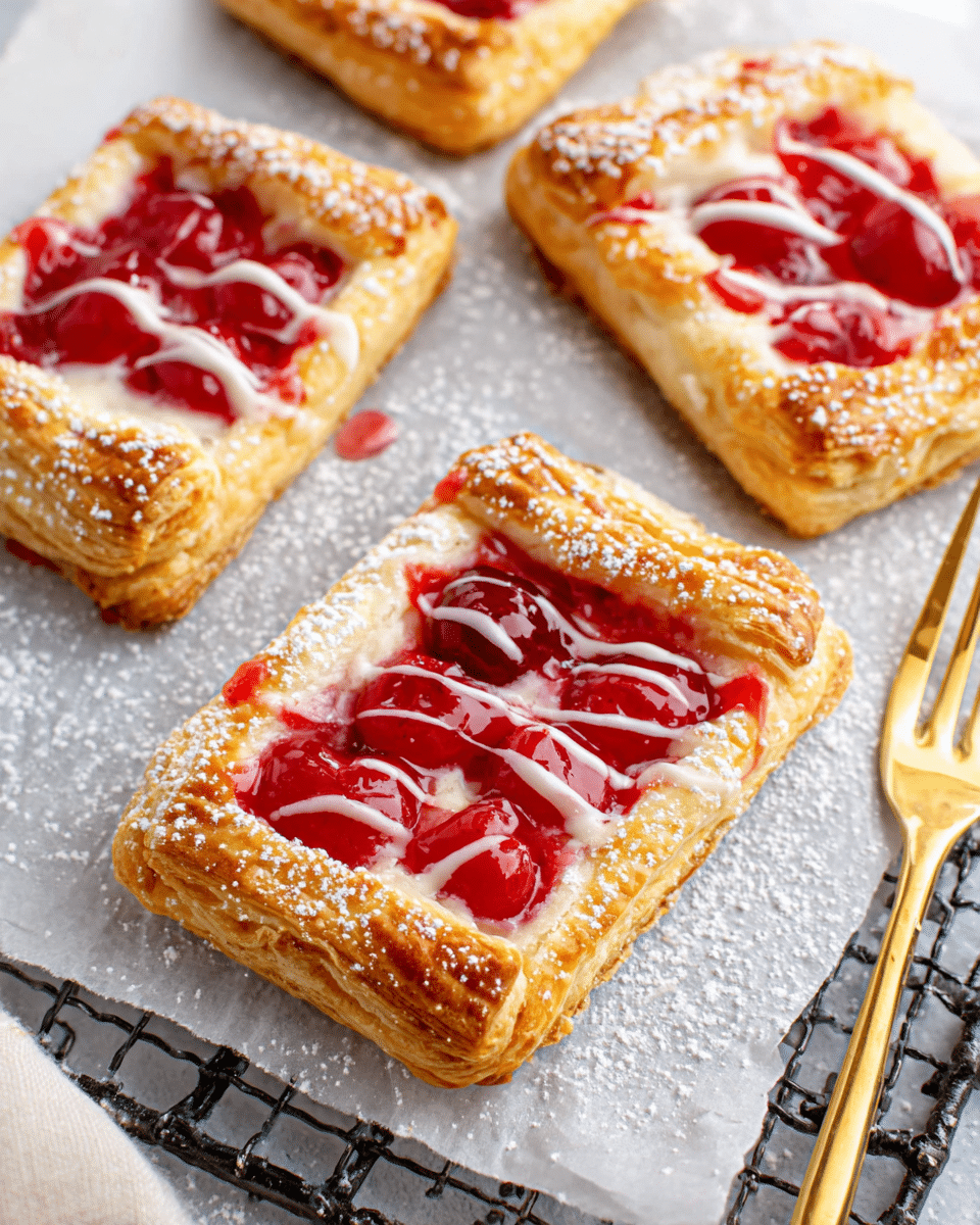Cherry Cream Cheese Danish – Flaky & Easy Breakfast Treat