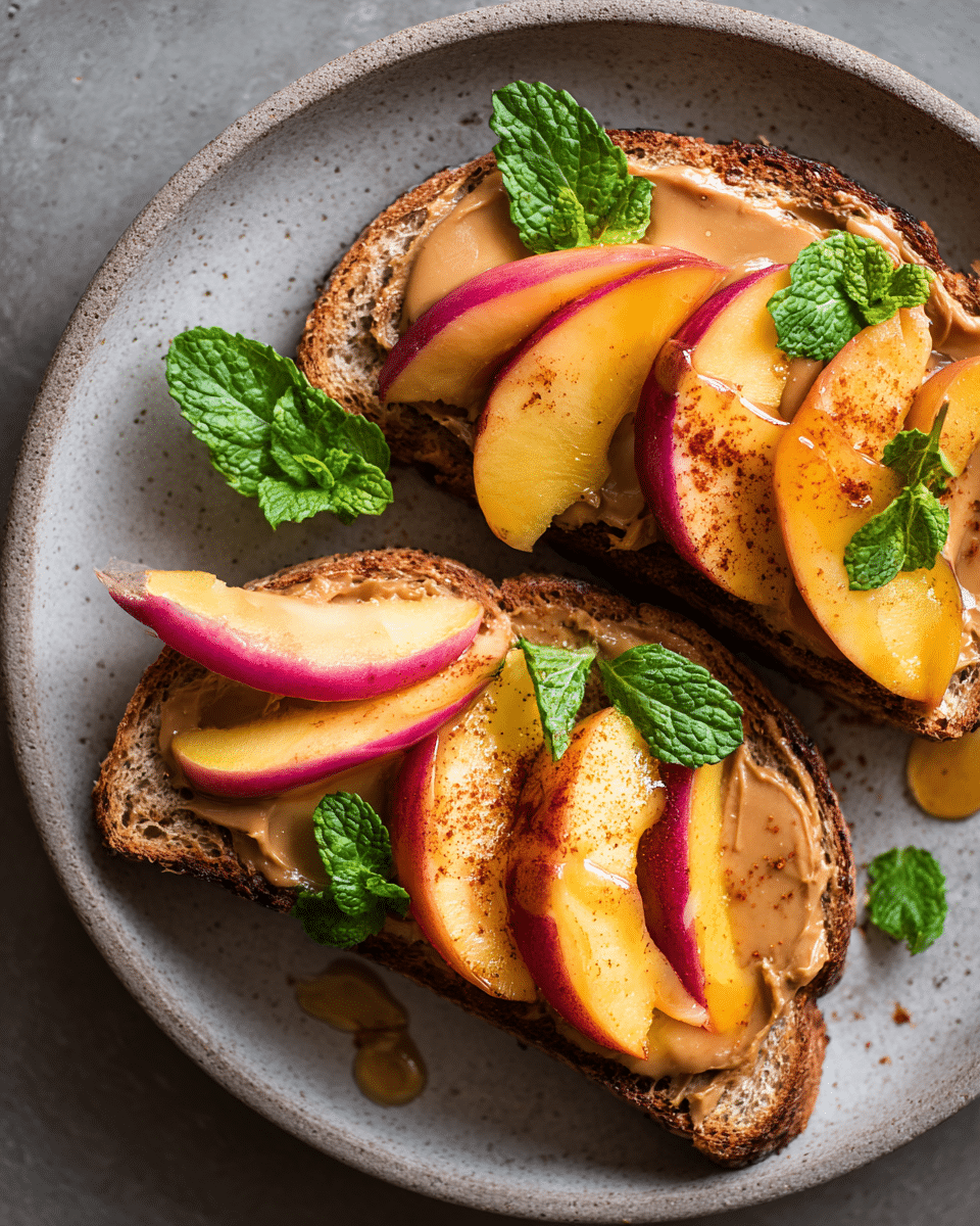 Peanut Butter Peach Toast – Quick, Healthy, And Satisfying