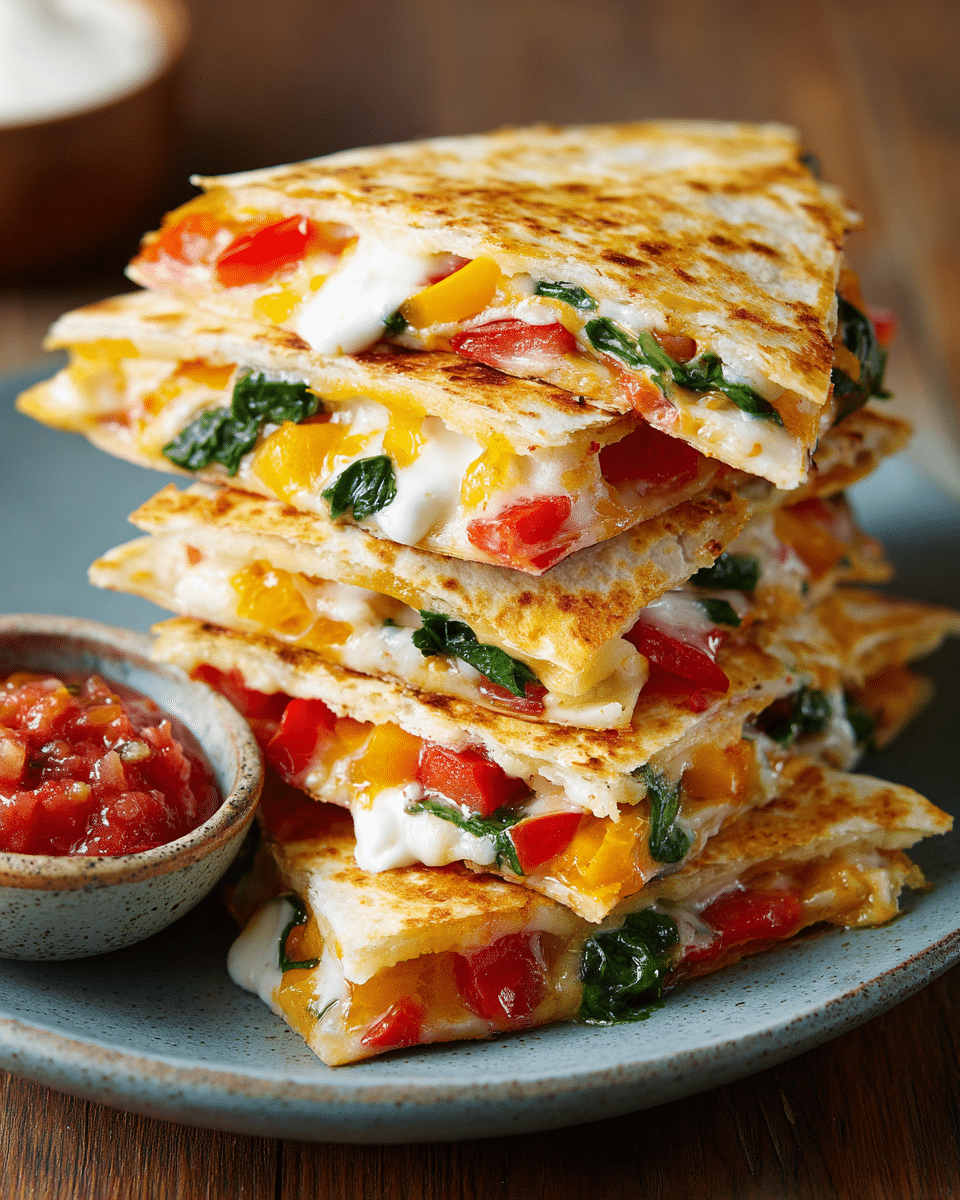 Veggie Quesadilla Triangles – A Crispy & Colorful Back to School Snack
