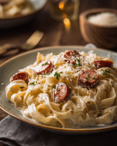 Kielbasa Alfredo Pasta - Melissa Recipes