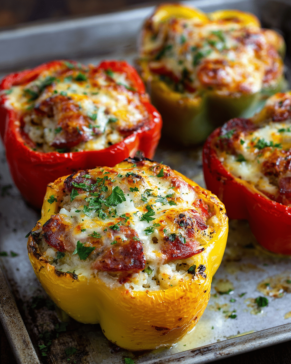 Kielbasa Stuffed Peppers (Low Carb)
