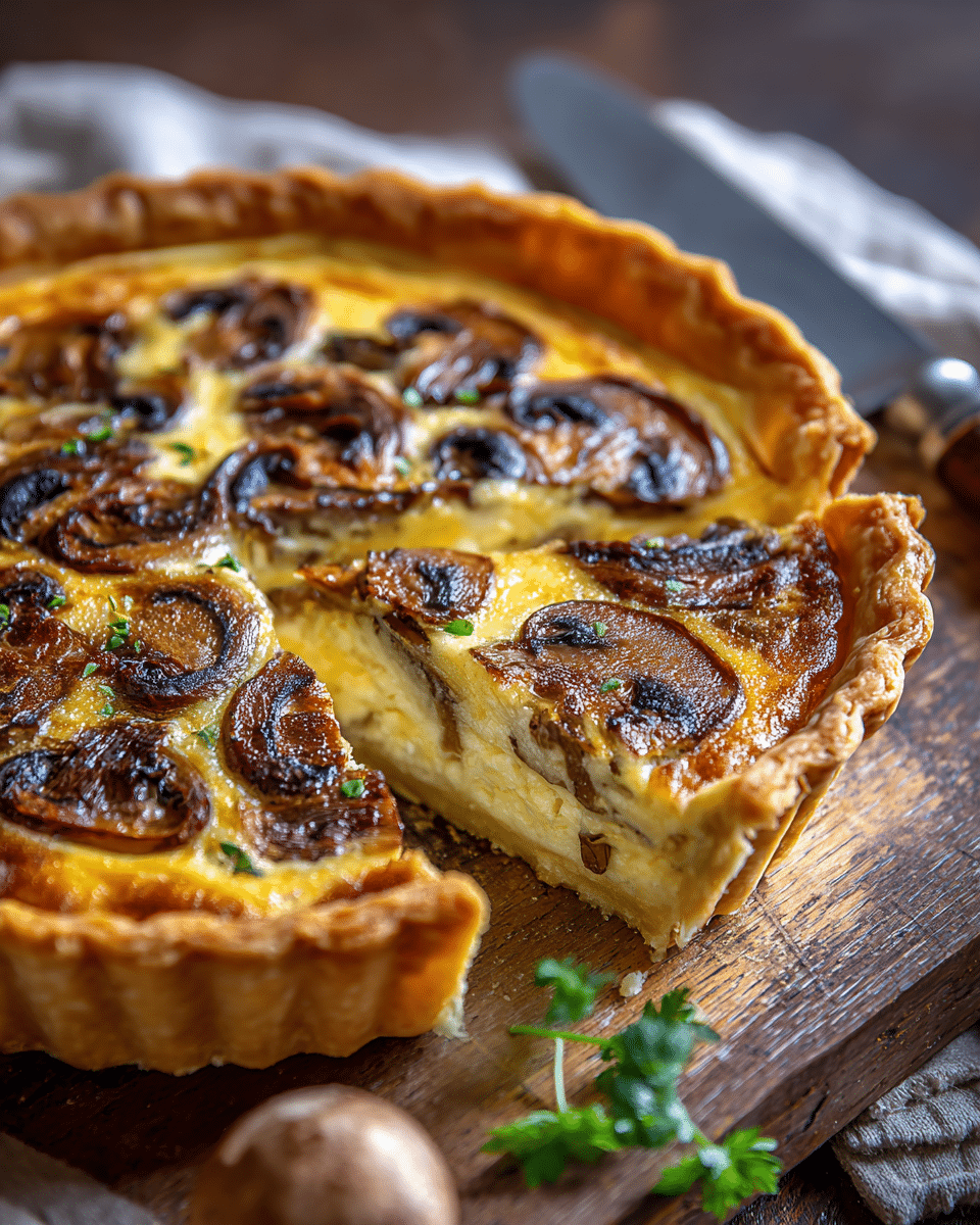 Mushroom & Swiss Quiche – Rich, Savory, and Hearty