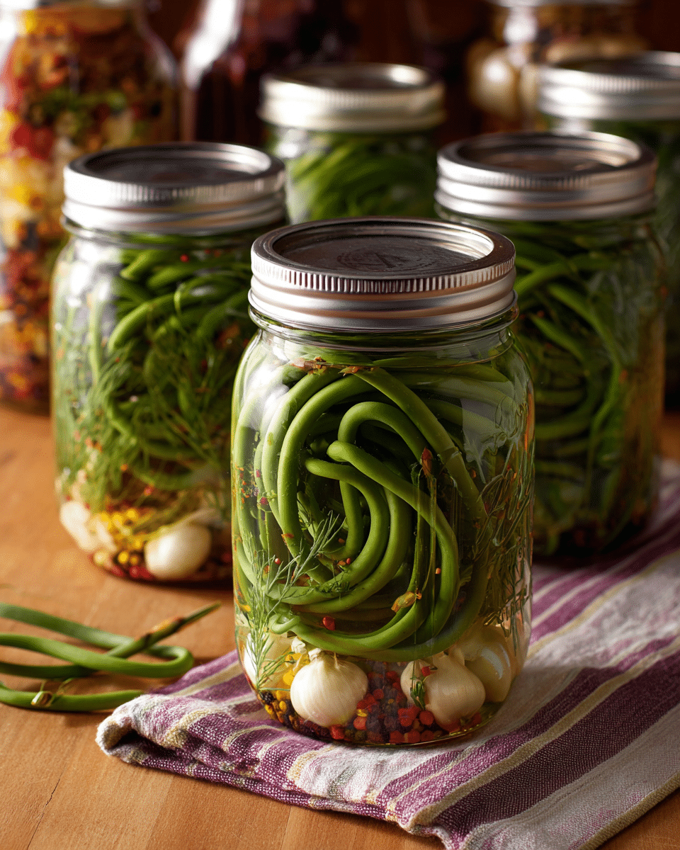 Pickled Garlic Scapes – Tangy Crunch in Every Bite