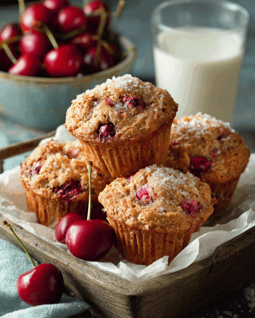 Fluffy Cherry Muffins – Perfect For Breakfast Or Snacks