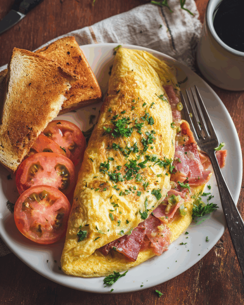 Luncheon Meat Omelette – Fluffy, Filling & Protein-Packed