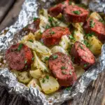 Kielbasa and Cabbage Foil Packs