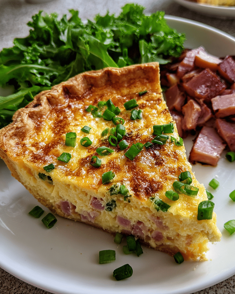 Ham & Cheese Quiche – Perfect for Weekend Brunch