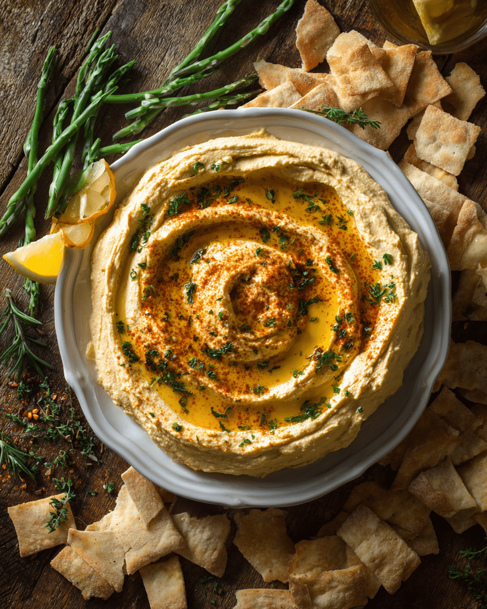 Garlic Scape Hummus – Creamy Dip with a Twist