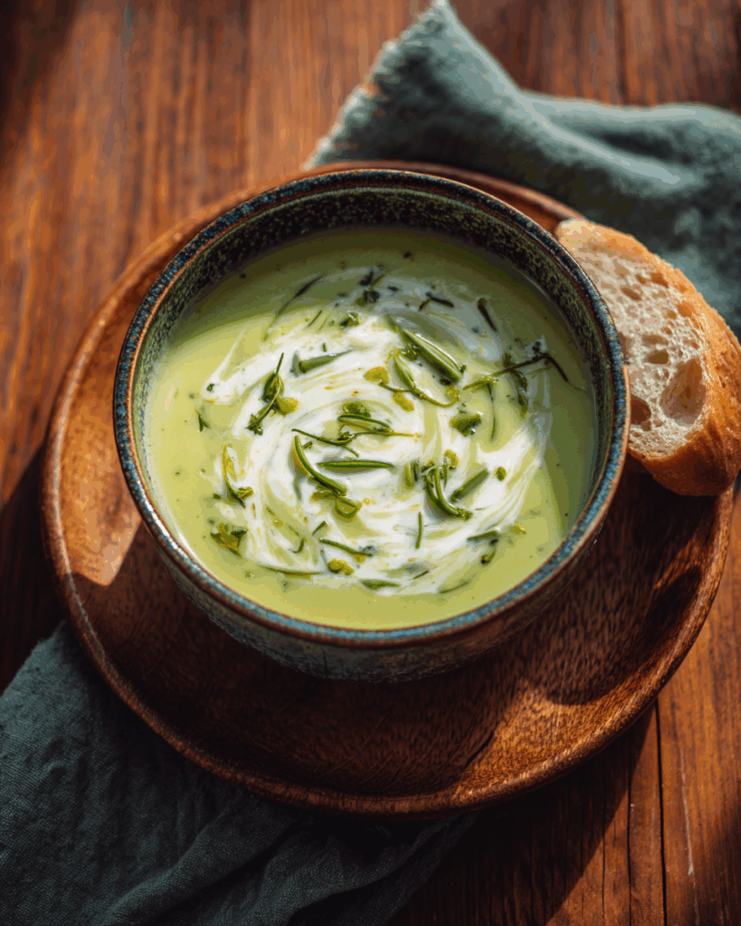 Garlic Scape Soup – Light, Creamy & Garden-Fresh