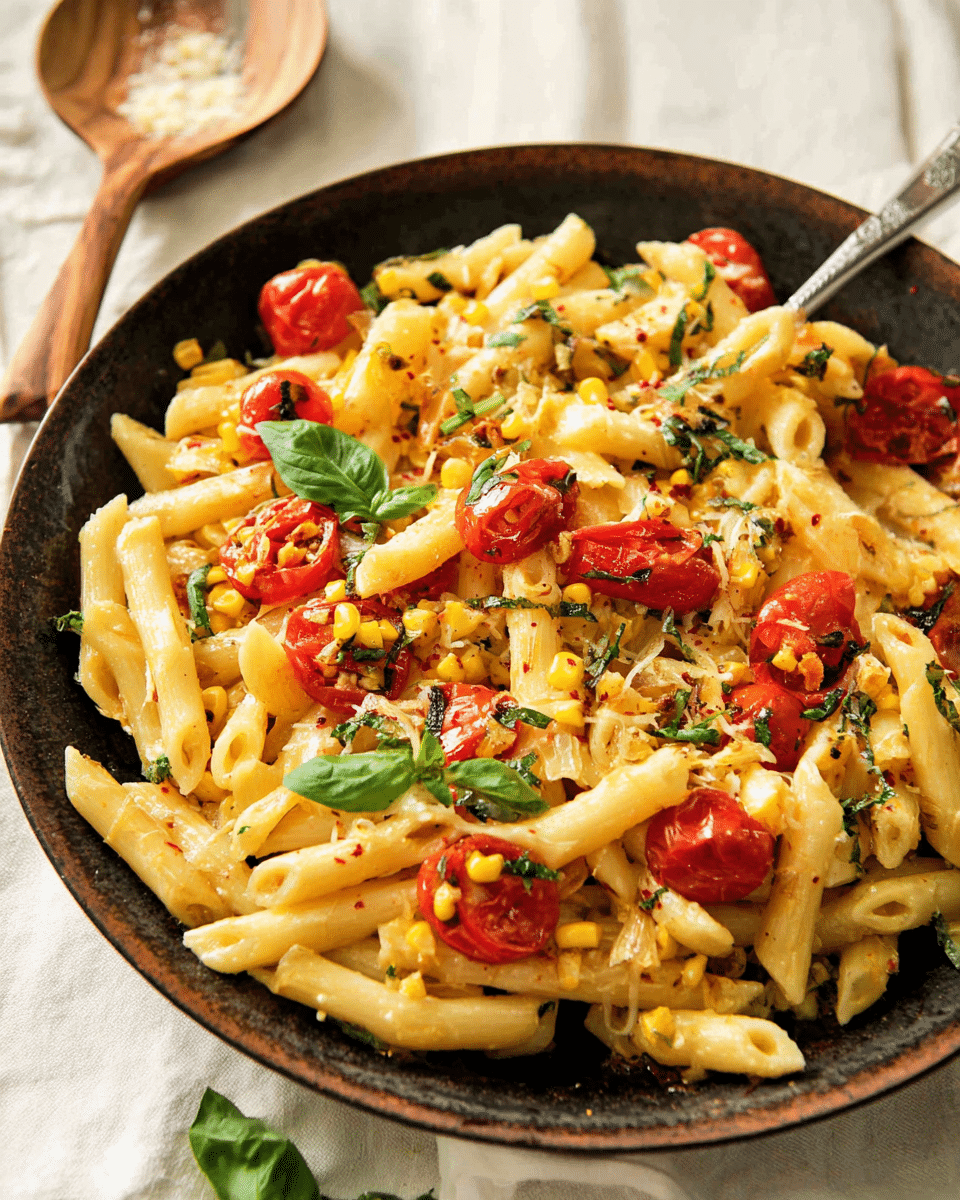 Roasted Corn and Tomato Pasta
