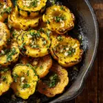 Pan-Seared Patty Pan Squash with Garlic Butter