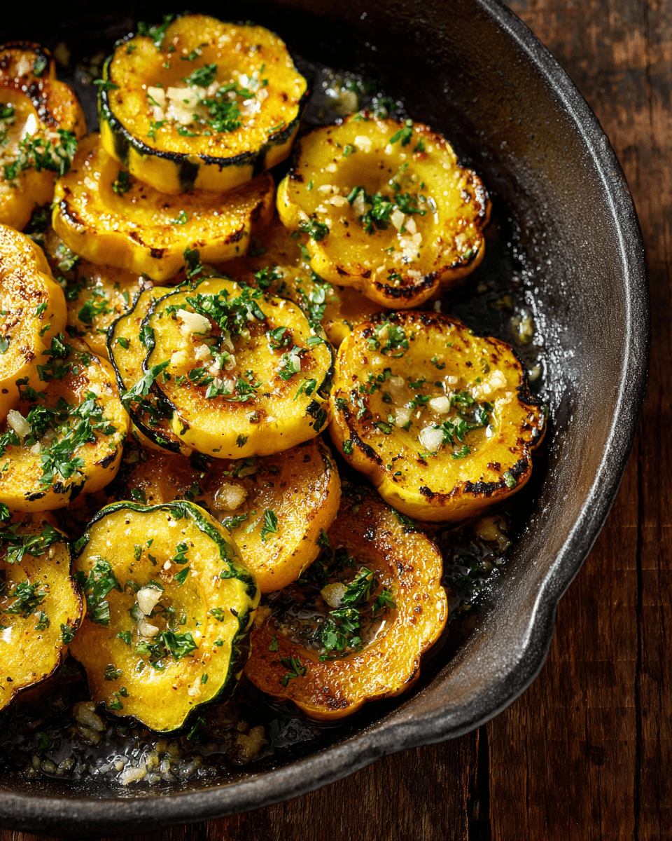 Pan-Seared Patty Pan Squash with Garlic Butter