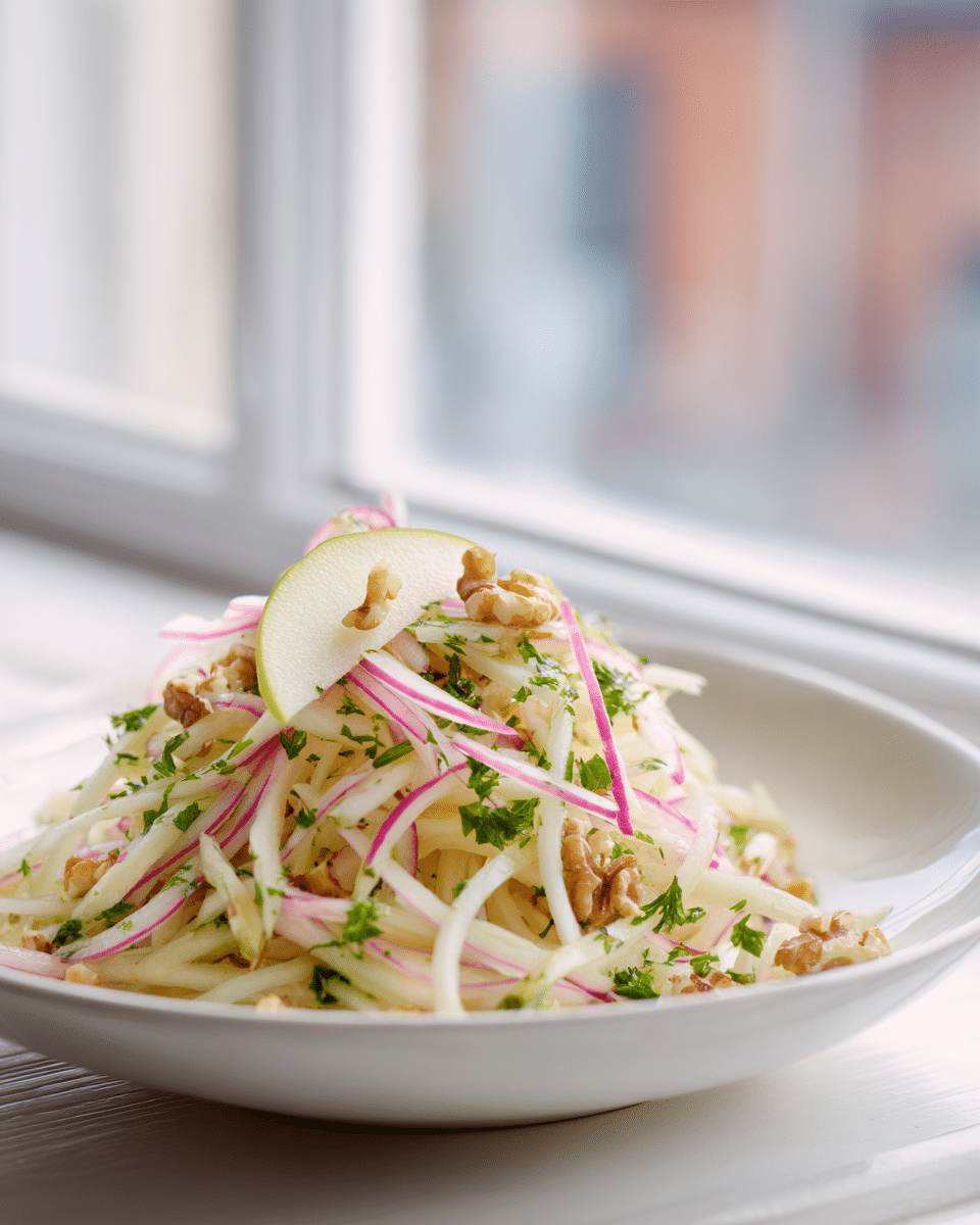 Kohlrabi and Apple Salad