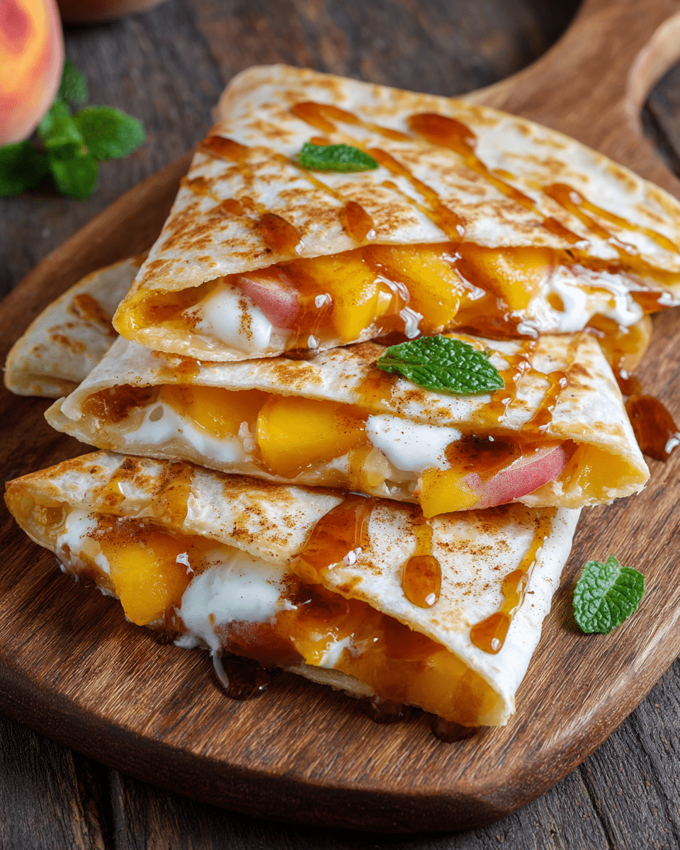 Peach Breakfast Quesadilla – Sweet Spin On A Savory Favorite