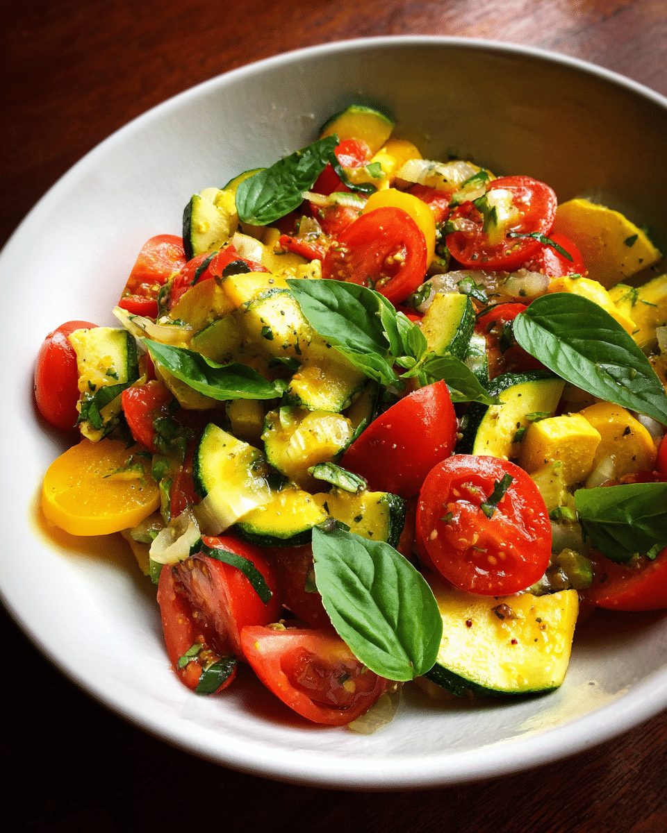 Marinated Patty Pan Squash Salad