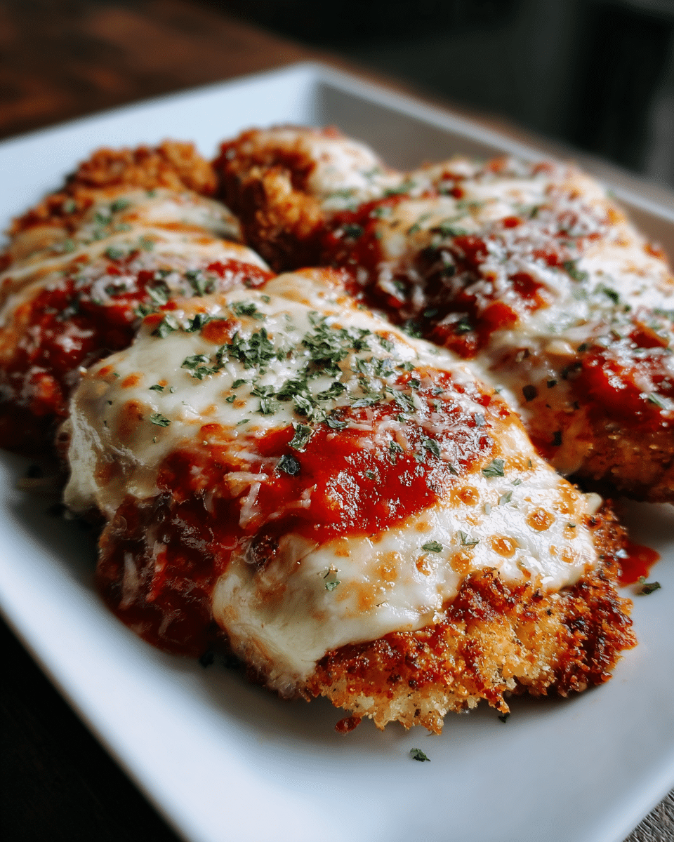 Crispy Chicken Parmesan – Oven-Baked, No Frying