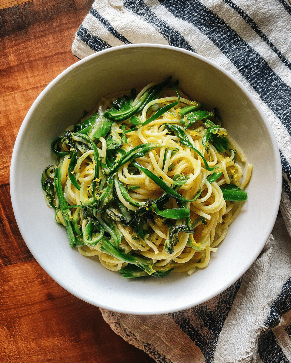 Garlic Scape Pasta – Quick Vegetarian Dinner Idea